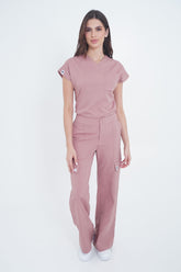 Camisa Cargo Rosa Ceniza  Para Dama